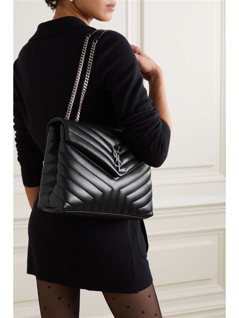 ysl loulou mule velvt|SAINT LAURENT Loulou medium quilted leather shoulder bag.